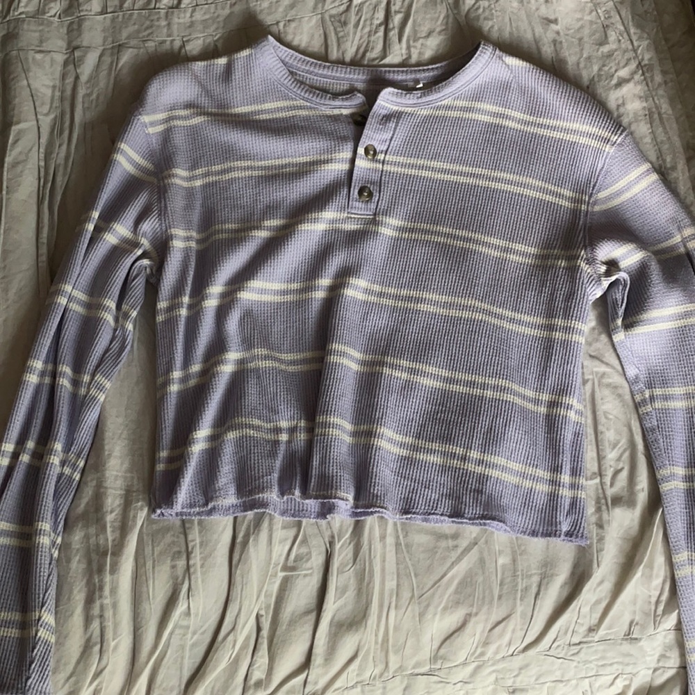 PacSun Purple striped henley